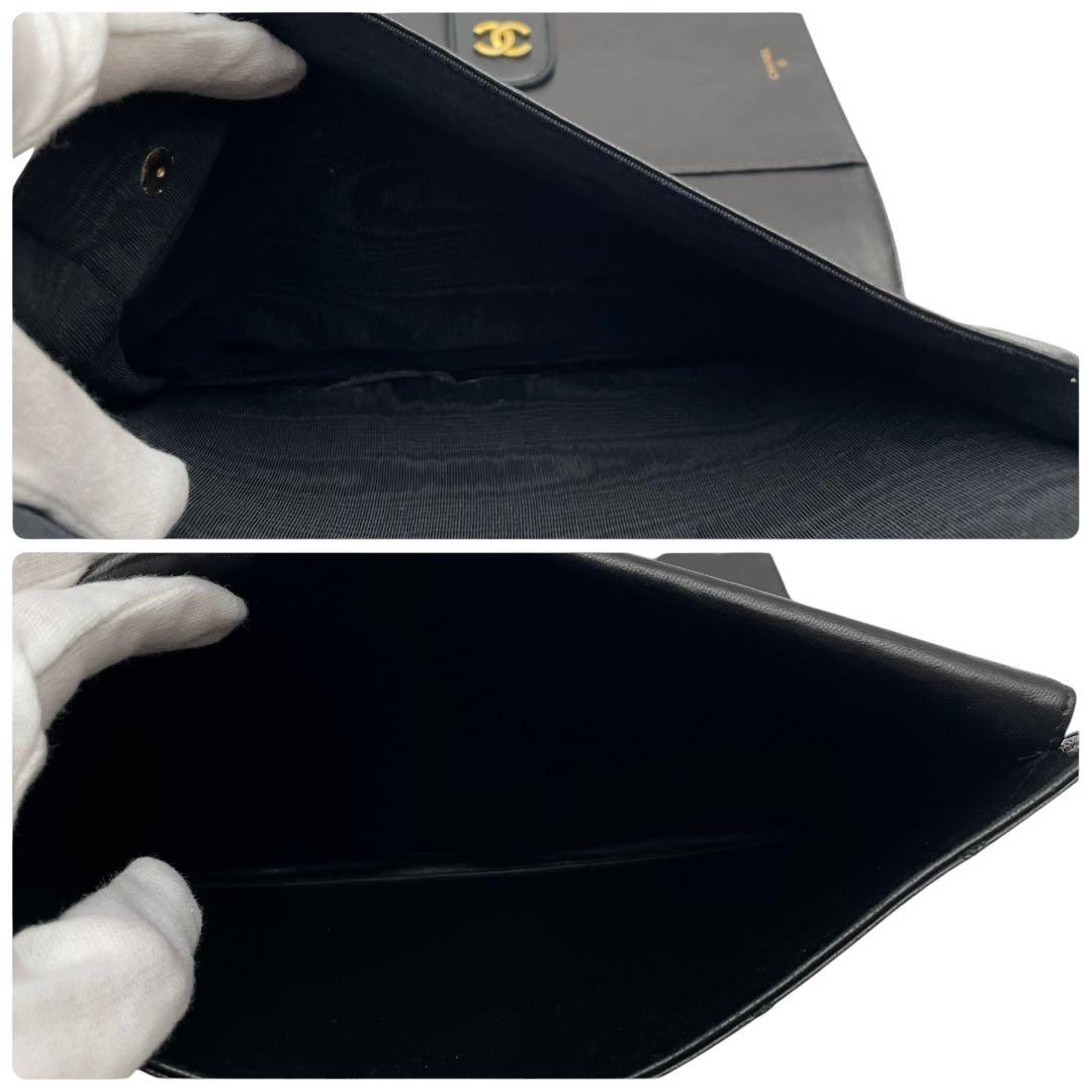 Chanel Bicolor Quilted Lambskin Clutch — view 8