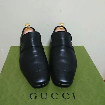 Gucci Loafer Business Shoes Black 39 Ej