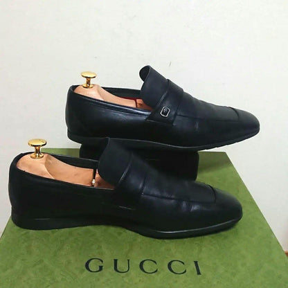 Gucci Loafer Business Shoes Black 39 Ej
