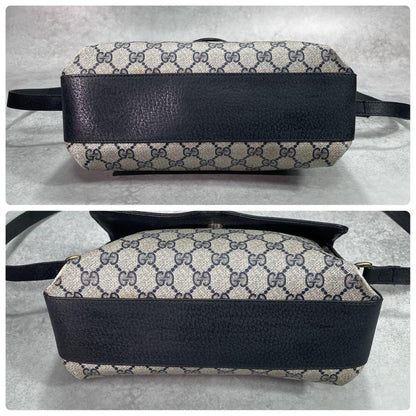 Gucci GG Sherry Line Shoulder Bag Navy Leather — view 8