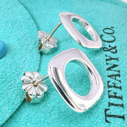 Tiffany & Co Open Square Earrings In 925 Silver