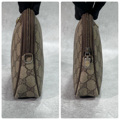 Gucci GG Clutch Brown Beige Logo Leather — view 5