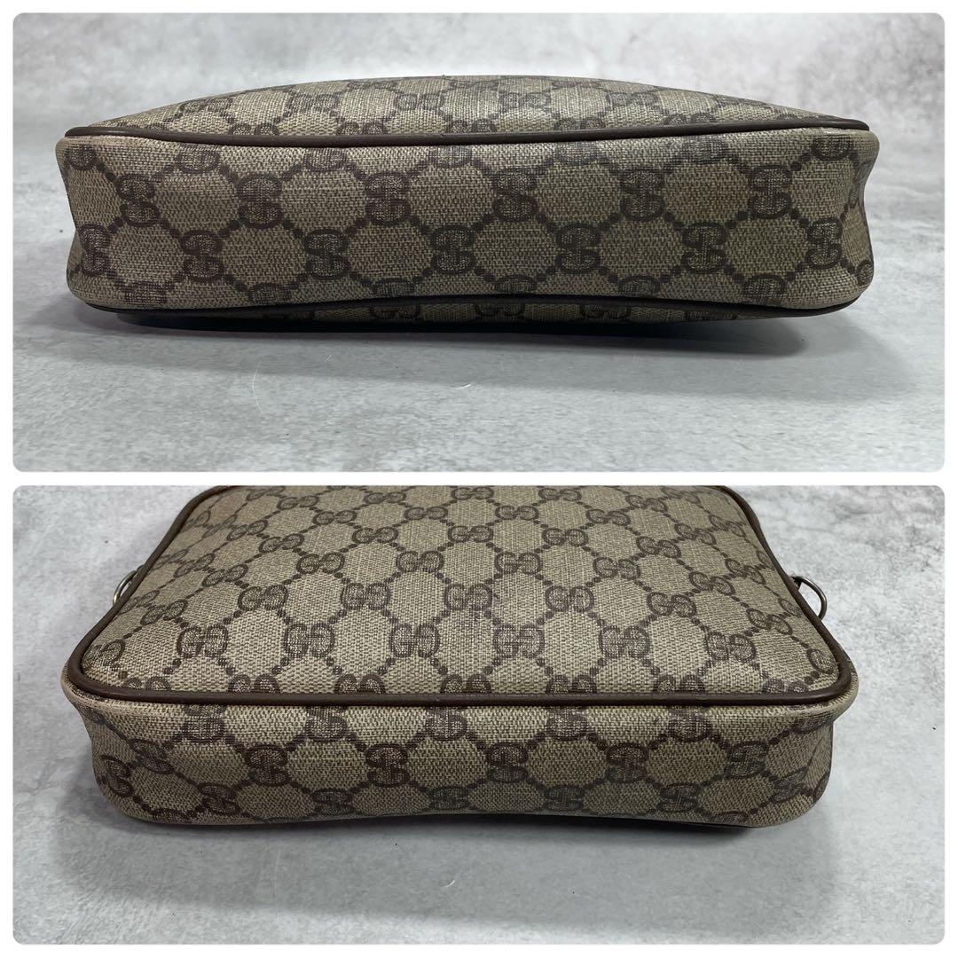 Gucci GG Clutch Brown Beige Logo Leather — view 6