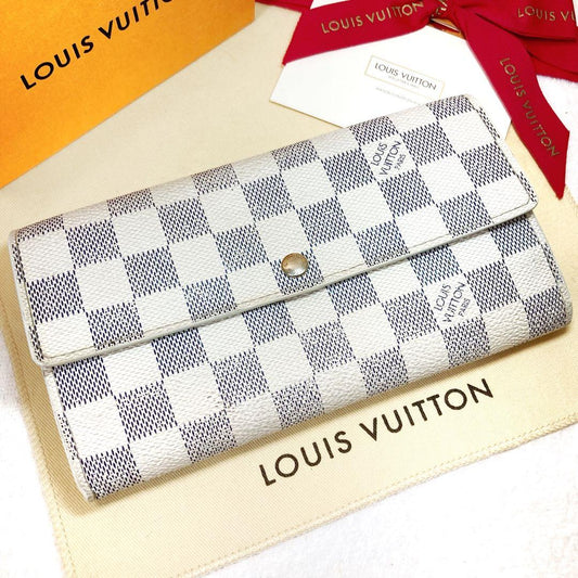 Louis Vuitton Portefeuille Sarah Damier Azure Long Wallet