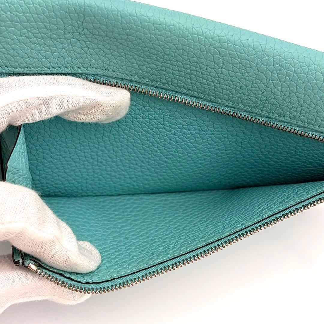 Hermes Wallet Dogon Long Togo Blue Ator — view 4