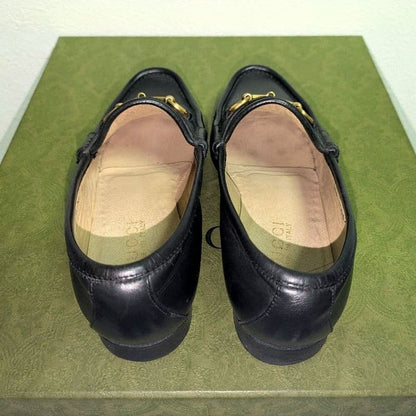 Gucci Horsebit Loafers with Sherry Web Black 36