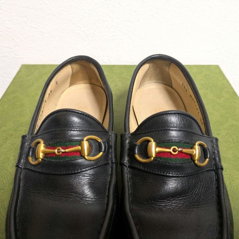 Gucci Horsebit Loafers with Sherry Web Black 36