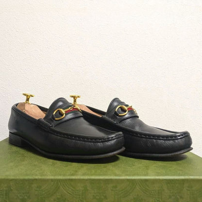 Gucci Horsebit Loafers with Sherry Web Black 36