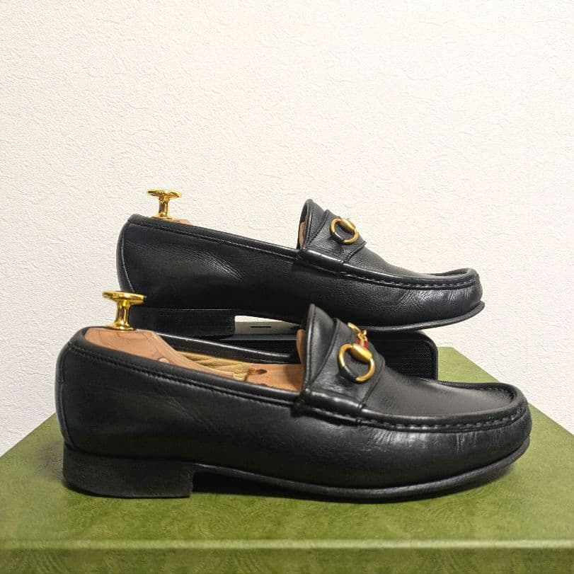 Gucci Horsebit Loafers with Sherry Web Black 36