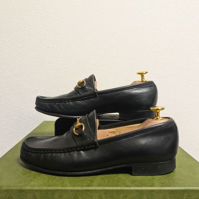 Gucci Horsebit Loafers with Sherry Web Black 36