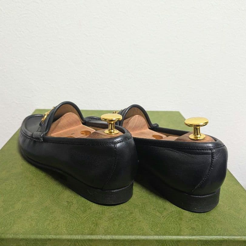 Gucci Horsebit Loafers with Sherry Web Black 36