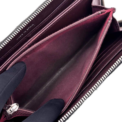 Chanel Quilted Lambskin Zip Around Wallet Black — view 4