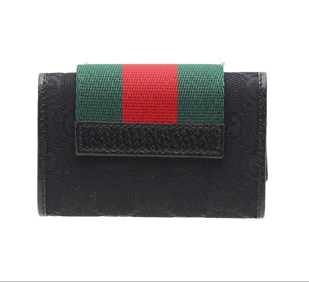 Gucci GG Canvas Sherry Line 6 Key Case Key Holder — view 2