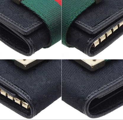 Gucci GG Canvas Sherry Line 6 Key Case Key Holder — view 3