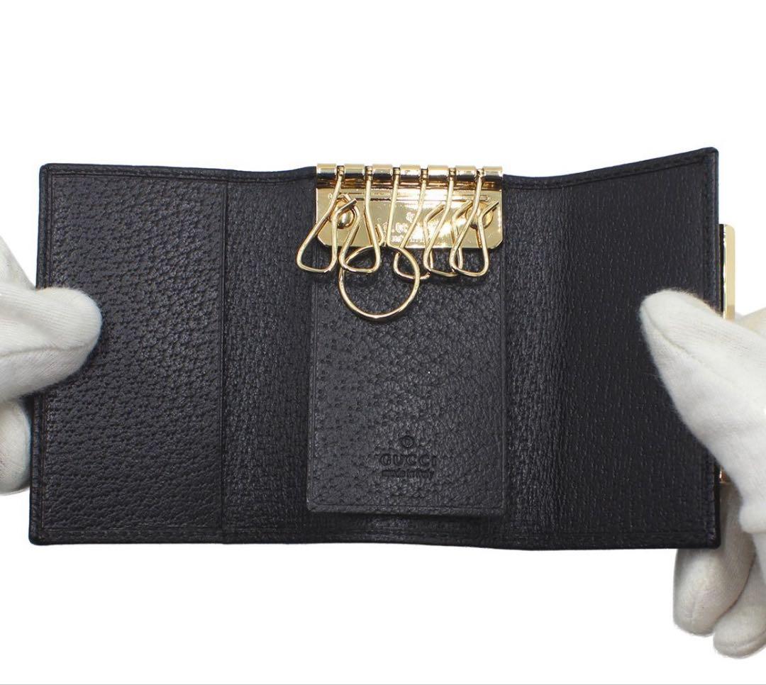 Gucci GG Canvas Sherry Line 6 Key Case Key Holder — view 4
