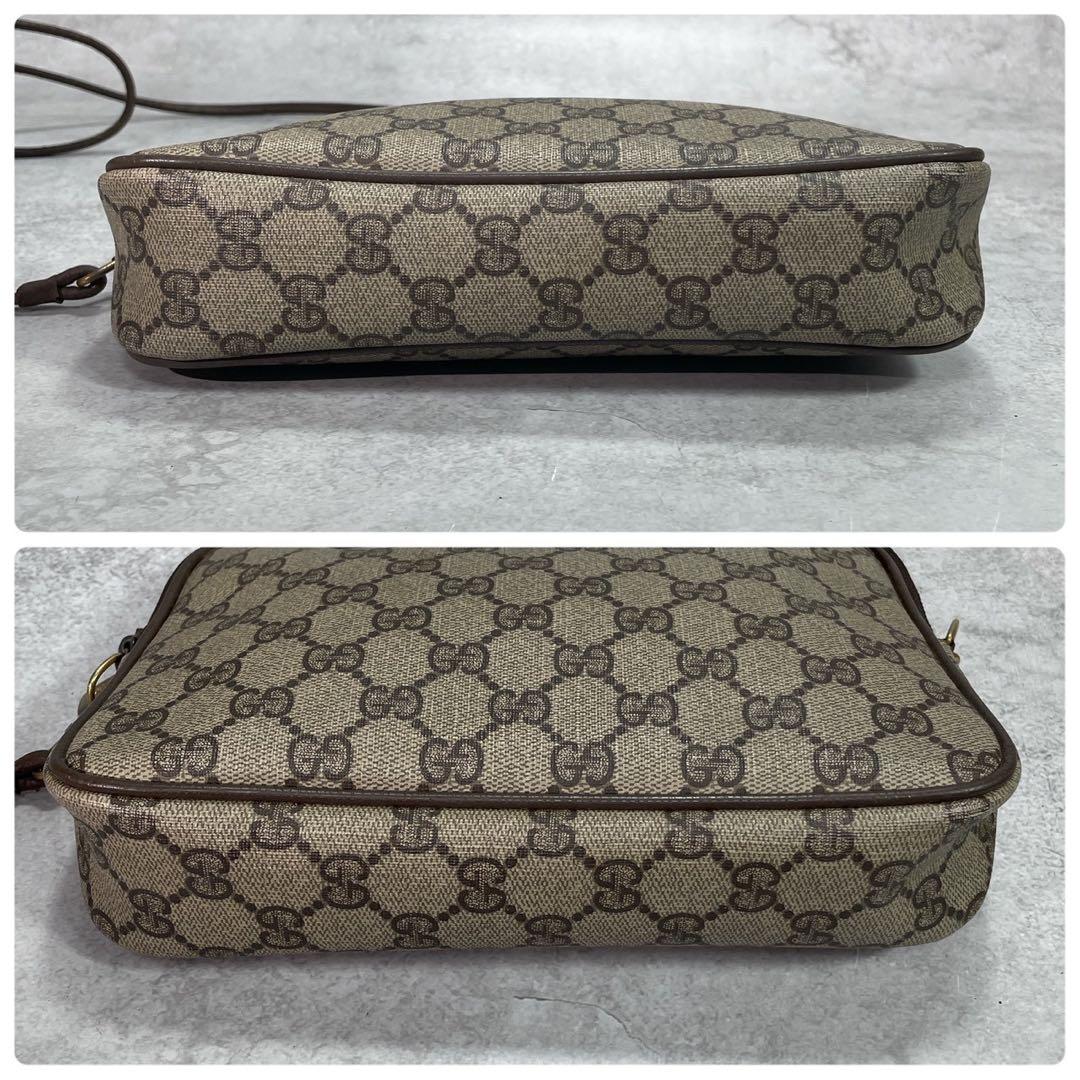 Gucci GG Shoulder Bag Brown Beige Leather Logo — view 6