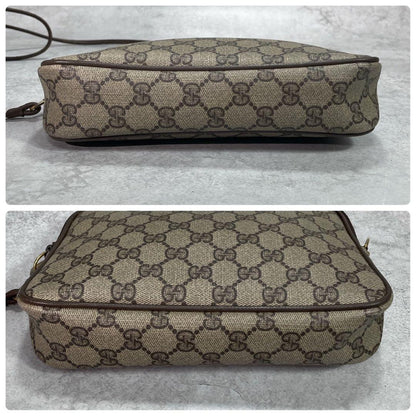 Gucci GG Shoulder Bag Brown Beige Leather Logo — view 6