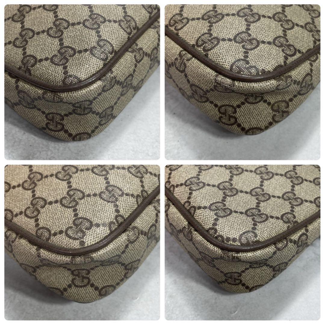 Gucci GG Shoulder Bag Brown Beige Leather Logo — view 7
