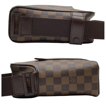 Louis Vuitton Damier Leather Olaf PM Shoulder Bag Brown — view 4