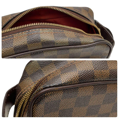 Louis Vuitton Damier Leather Olaf PM Shoulder Bag Brown — view 8