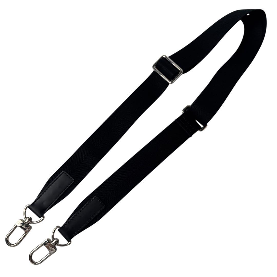 Louis Vuitton Shoulder Strap for Bag Logo Silver Black — view 3