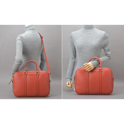 Gucci Diamante 2 way Business Bag Ggleather Red