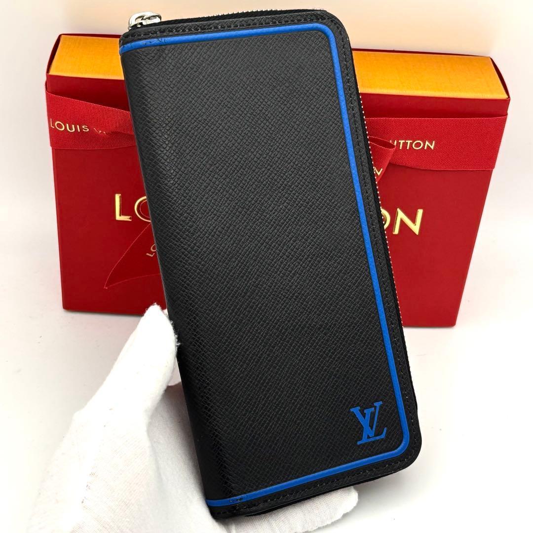 Louis Vuitton Taiga Zippy Wallet Vertical Black