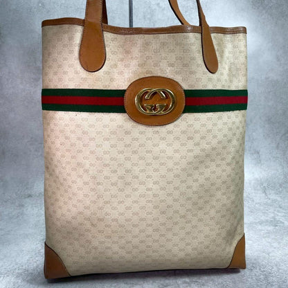 Gucci GG Sherry Line Tote Beige Brown — view 2