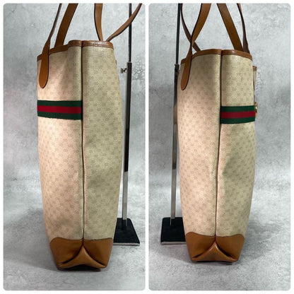 Gucci GG Sherry Line Tote Beige Brown — view 6