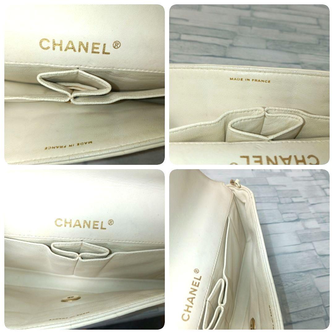 Chanel Chocolate Chain Shoulder Lambskin Turnlock White — view 7