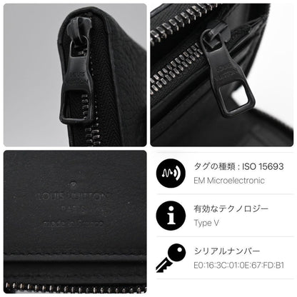 Louis Vuitton Monogram Taurillon Vertical Wallet Black — view 9