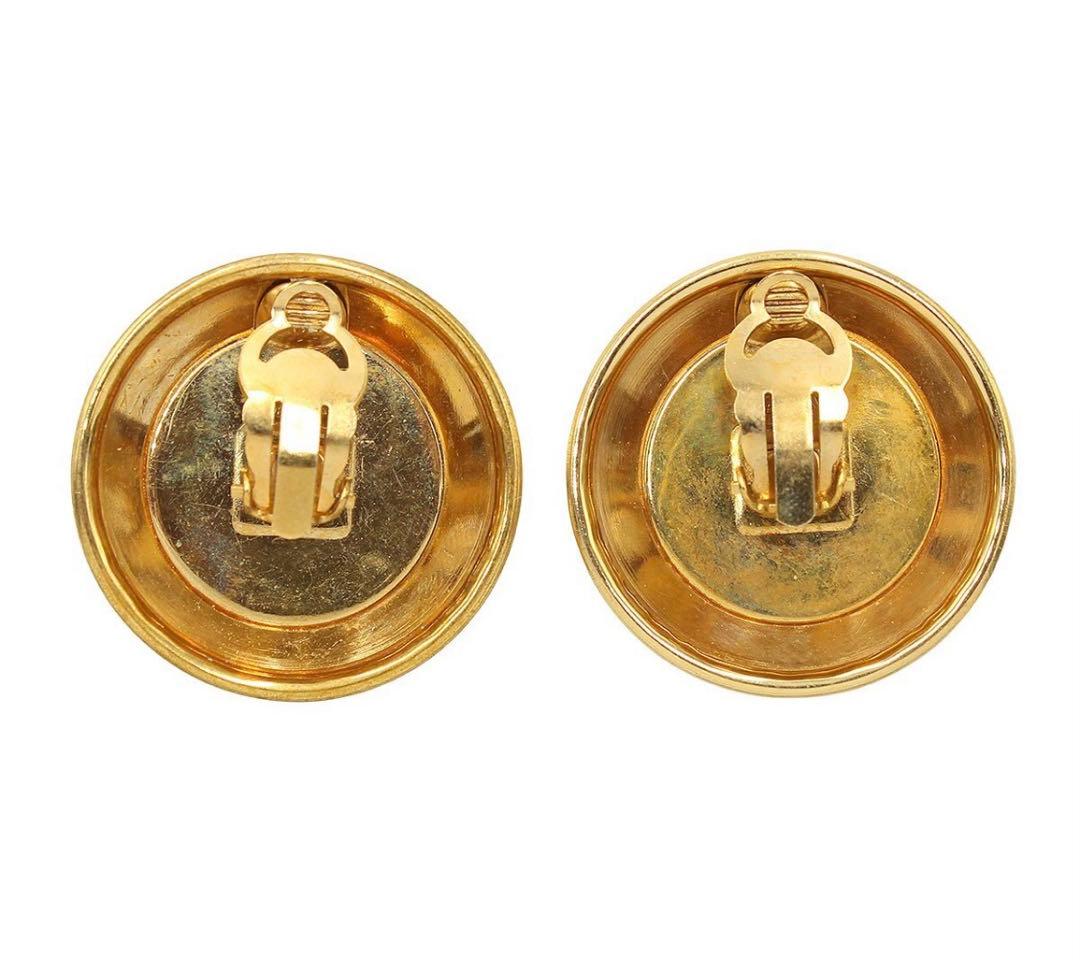 Chanel Camellia Motif Round Earrings — view 2