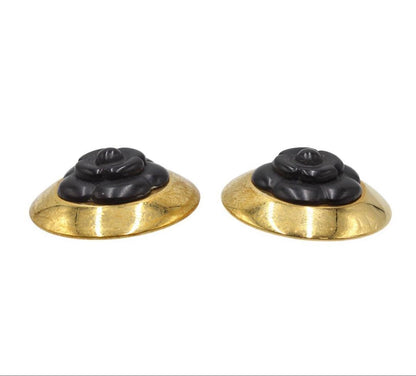 Chanel Camellia Motif Round Earrings — view 3