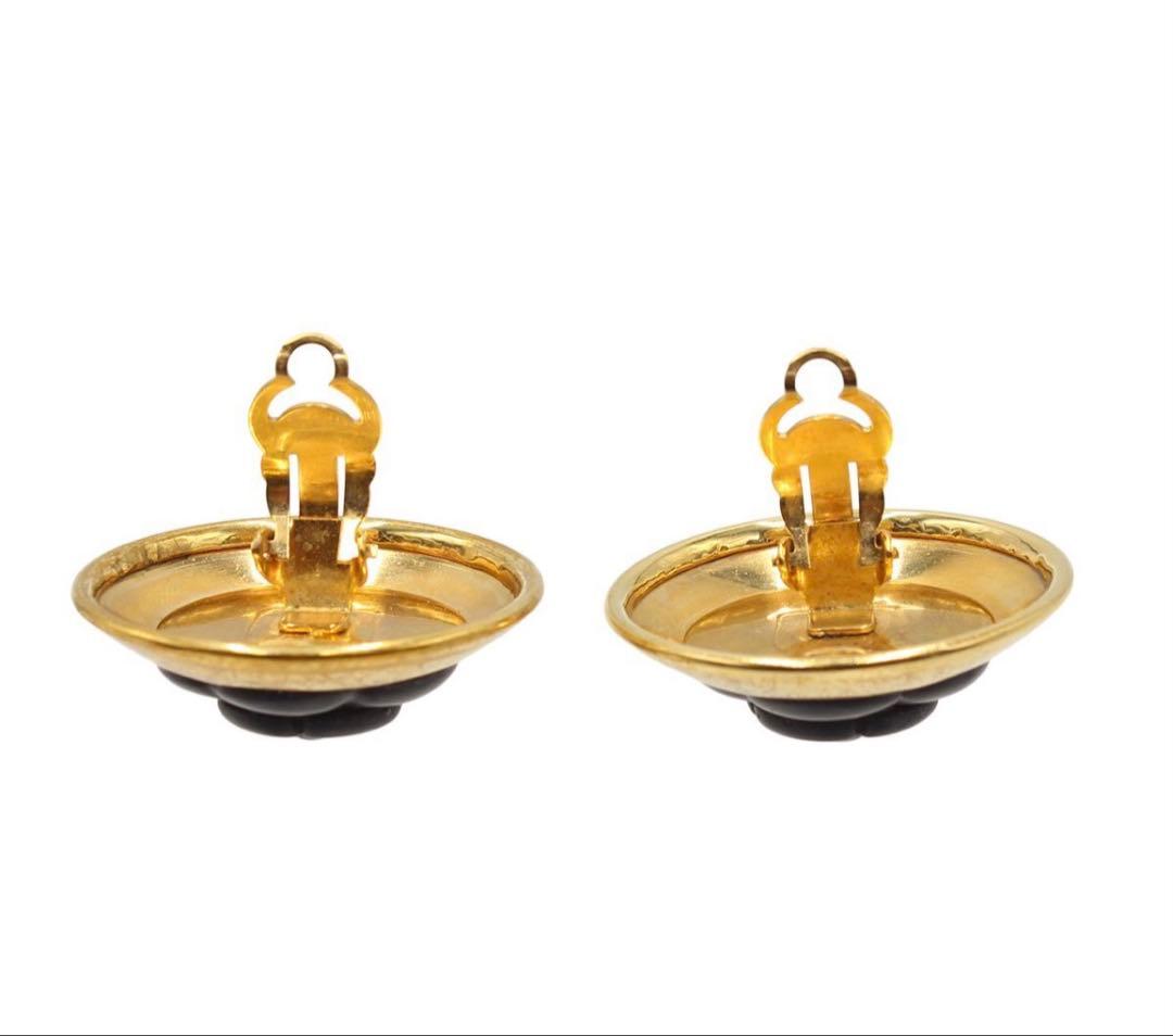 Chanel Camellia Motif Round Earrings — view 4