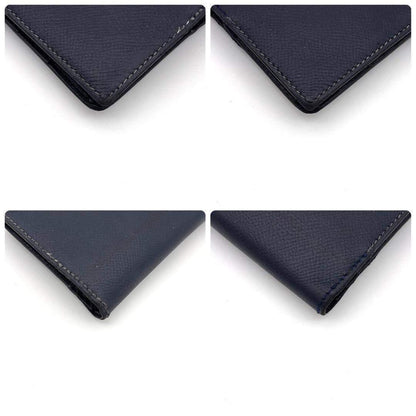 Hermes Bearn Classic Bifold Wallet Navy Leather Epsom — view 8