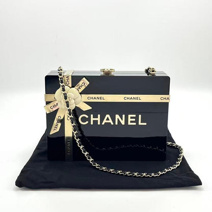 Chanel Camellia Ribbon Motif Acrylic Minodiere Shoulder Bag