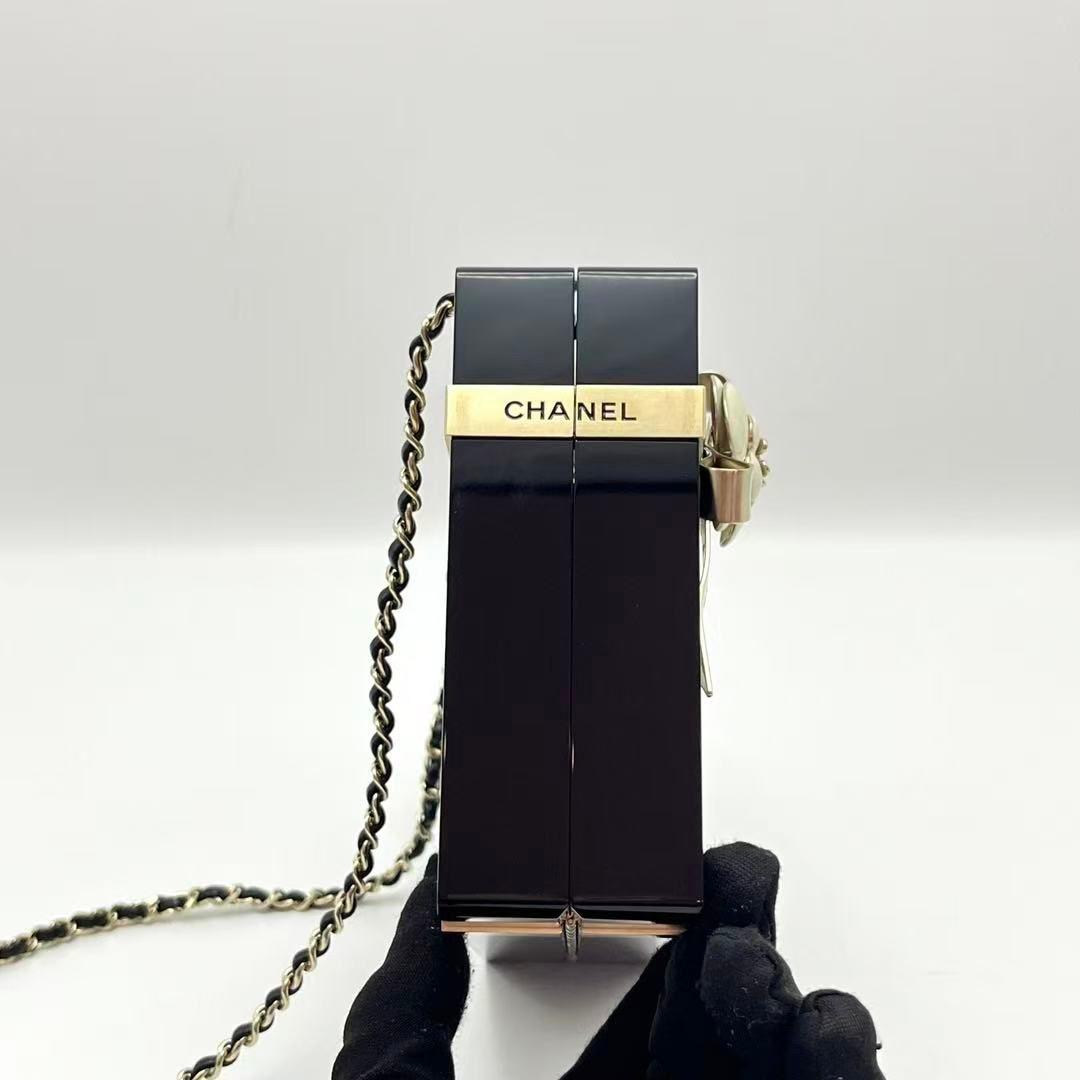 Chanel Camellia Ribbon Motif Acrylic Minodiere Shoulder Bag — view 6