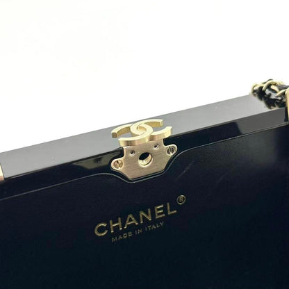 Chanel Camellia Ribbon Motif Acrylic Minodiere Shoulder Bag — view 8
