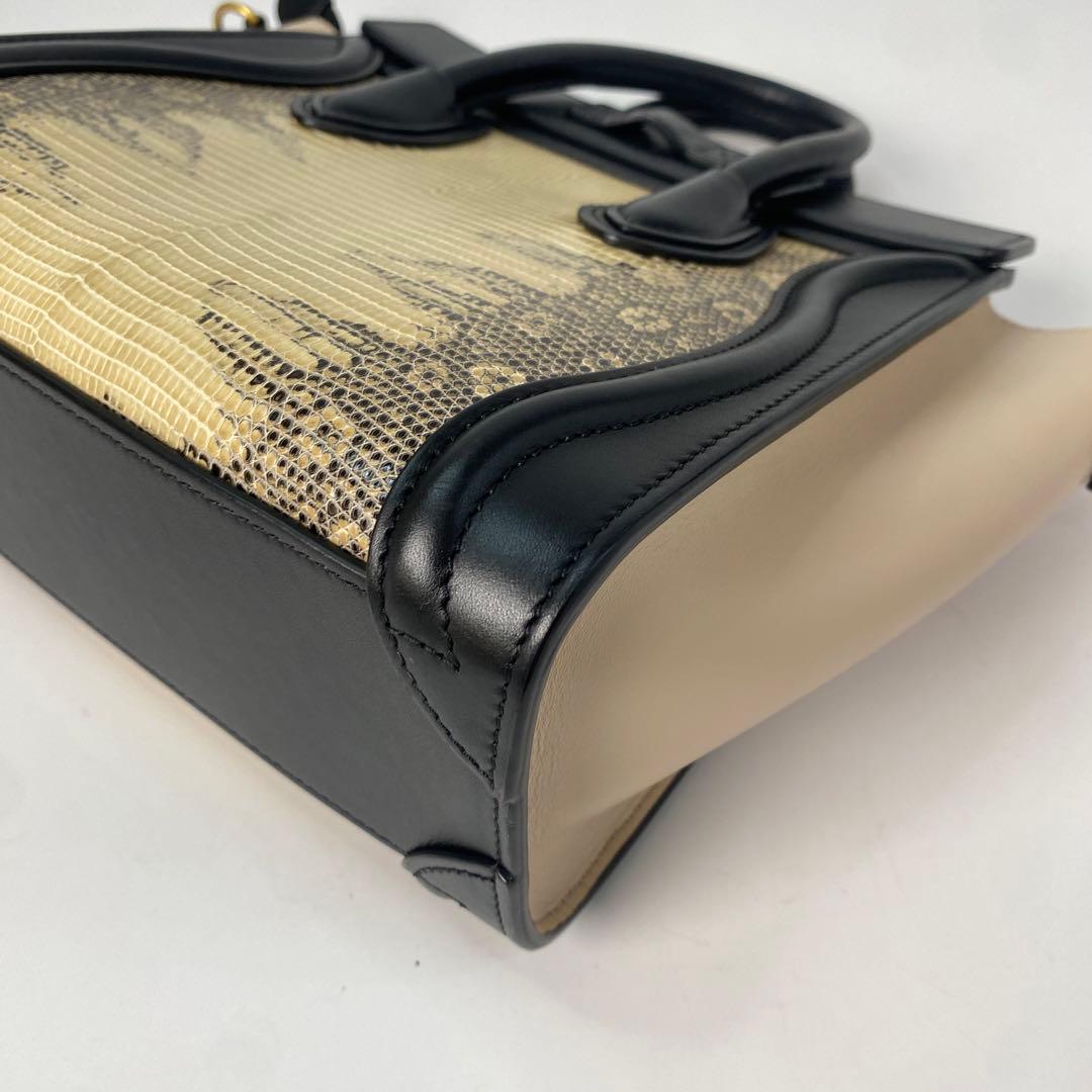 Celine Luggage Nano Lizard 2-way Shoulder