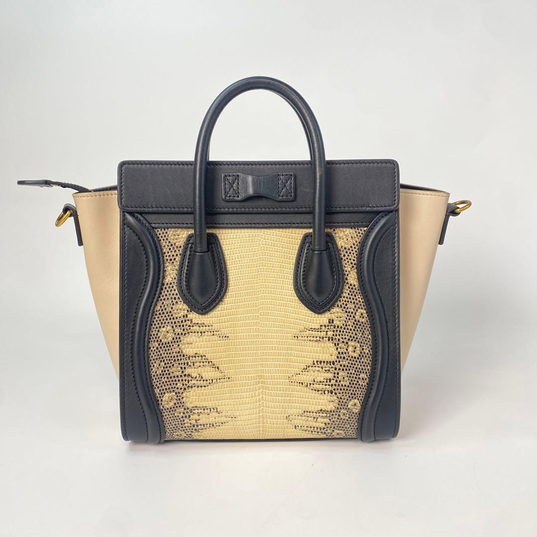 Celine Luggage Nano Lizard 2-way Shoulder