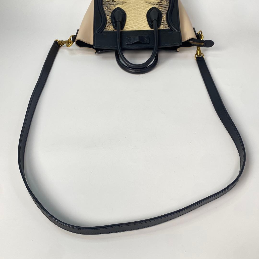 Celine Luggage Nano Lizard 2-way Shoulder
