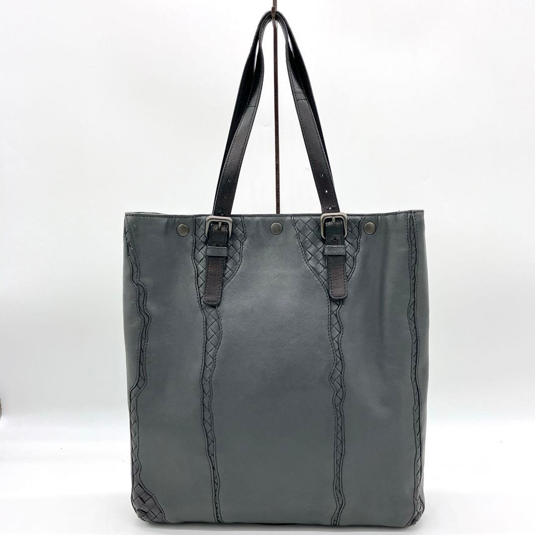 Bottega Veneta Tote Bag Intrecciato Dark Gray