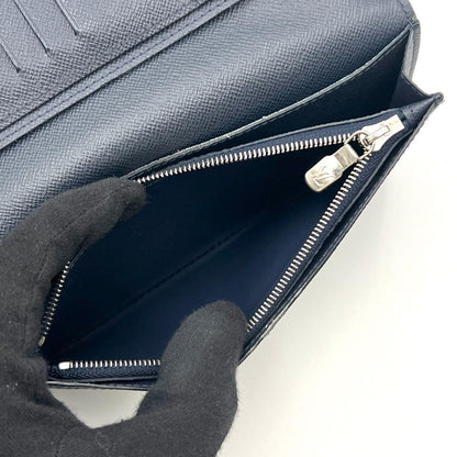 Louis Vuitton Epi Damier Portefeuille Brazza Wallet Navy — view 4
