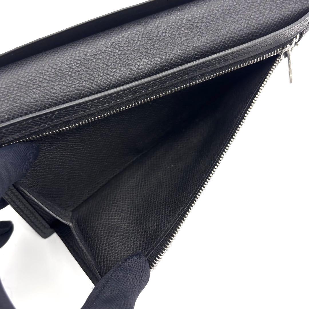 Hermes Bearn Classic Bifold Wallet Epsom Black Silver — view 4