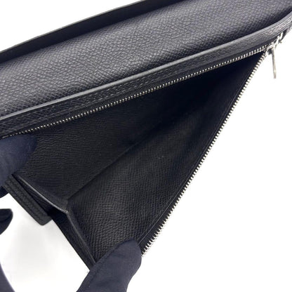Hermes Bearn Classic Bifold Wallet Epsom Black Silver — view 4