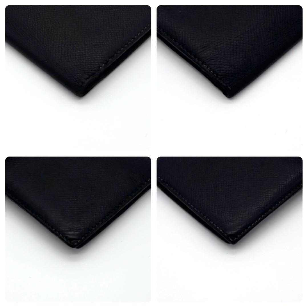 Hermes Bearn Classic Bifold Wallet Epsom Black Silver — view 8
