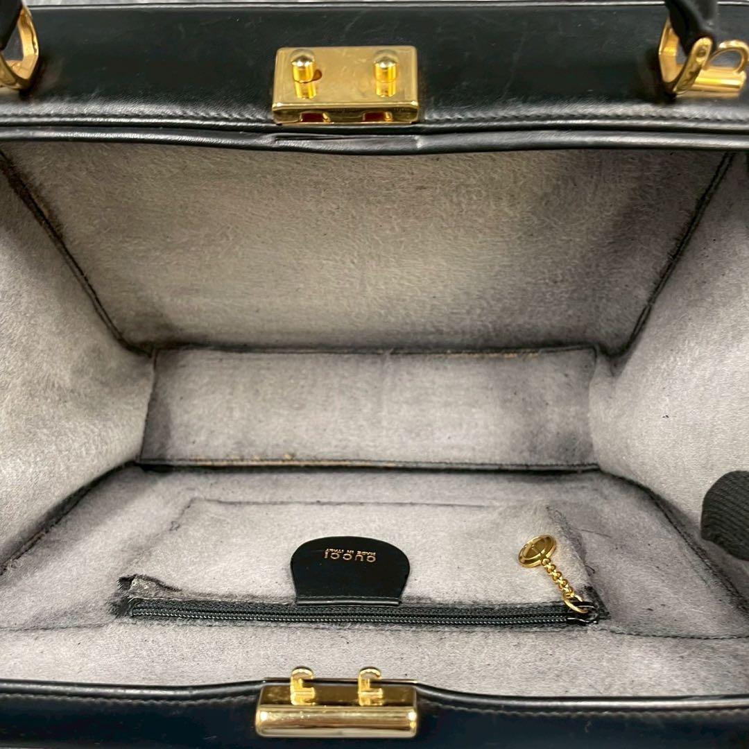 Gucci Handbag Calf Hair Brown Black Leather — view 5