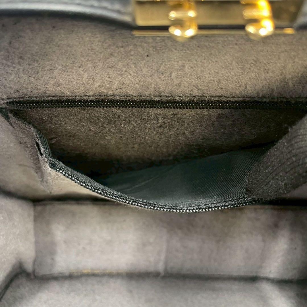 Gucci Handbag Calf Hair Brown Black Leather — view 6