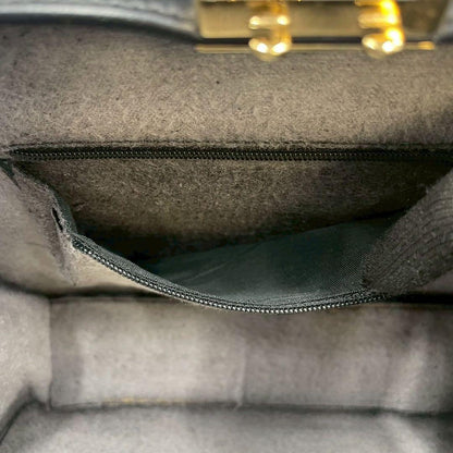 Gucci Handbag Calf Hair Brown Black Leather — view 6