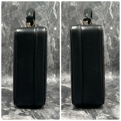 Gucci Handbag Calf Hair Brown Black Leather — view 7